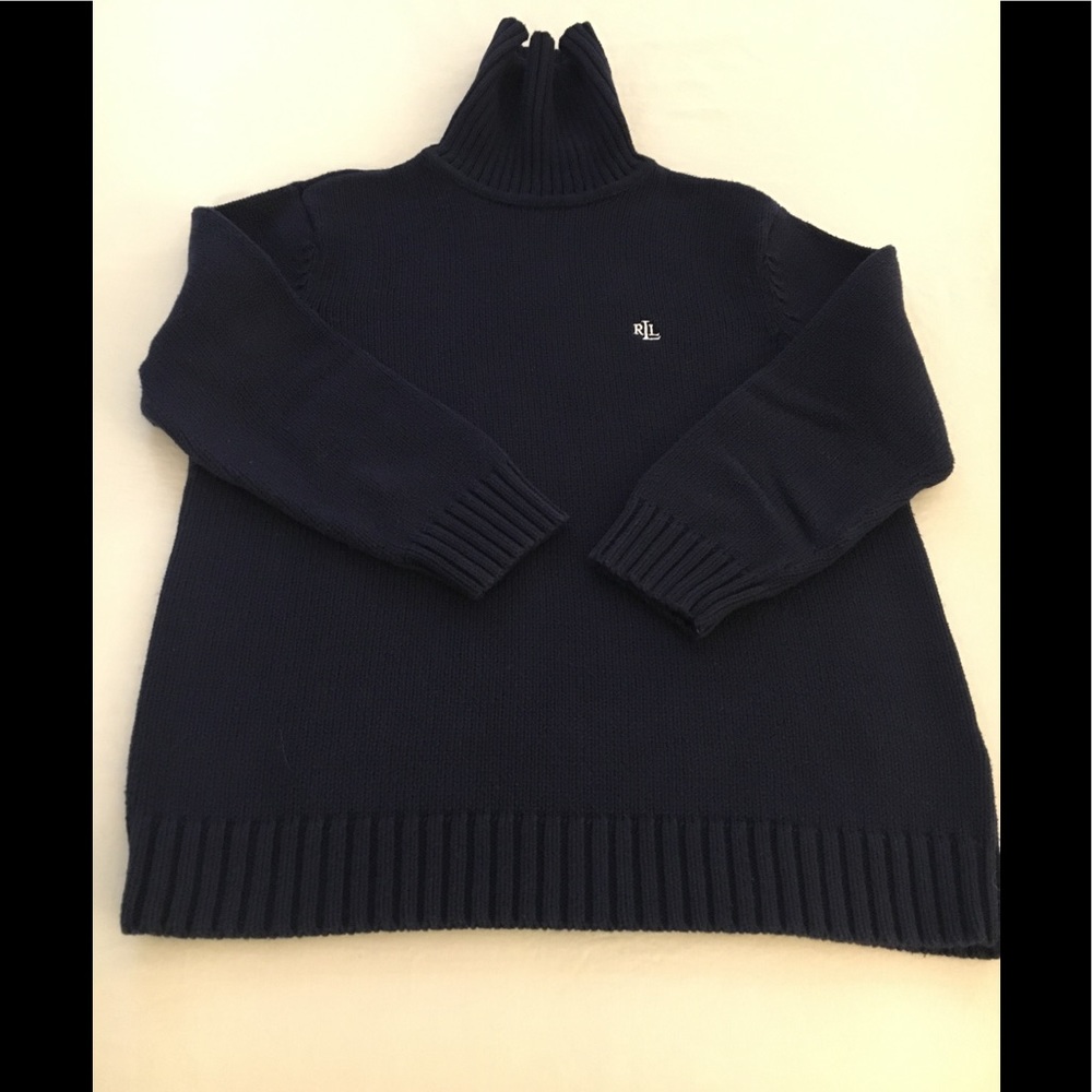 Ralph Lauren navy blue turtle neck sweater